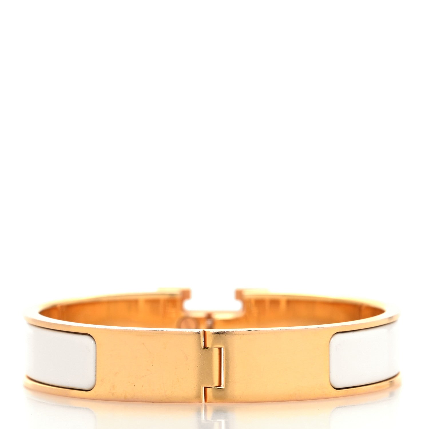 Hermes Enamel Narrow Clic Clac H Bracelet PM White 3 of 5