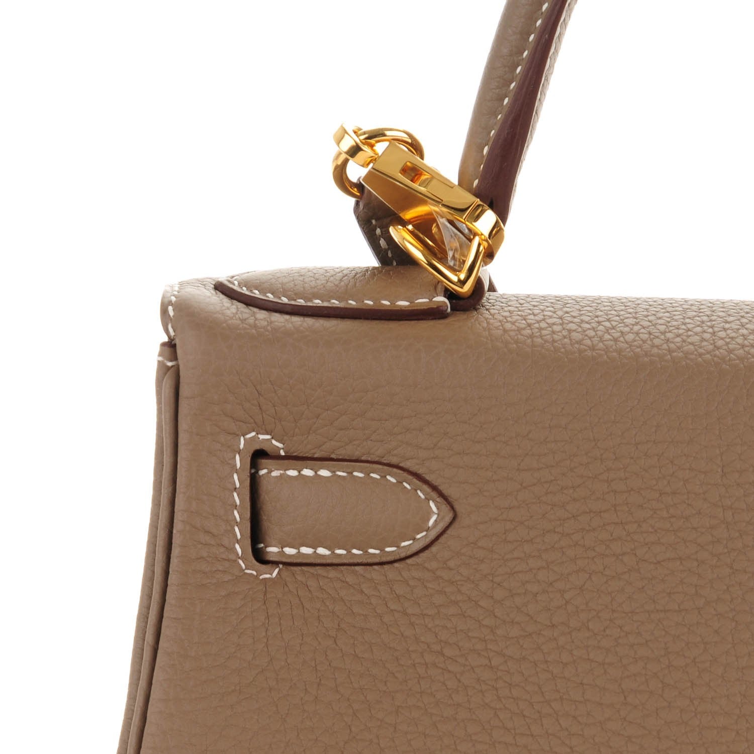 Hermes Togo Kelly Retourne 28 Etoupe 12 of 26