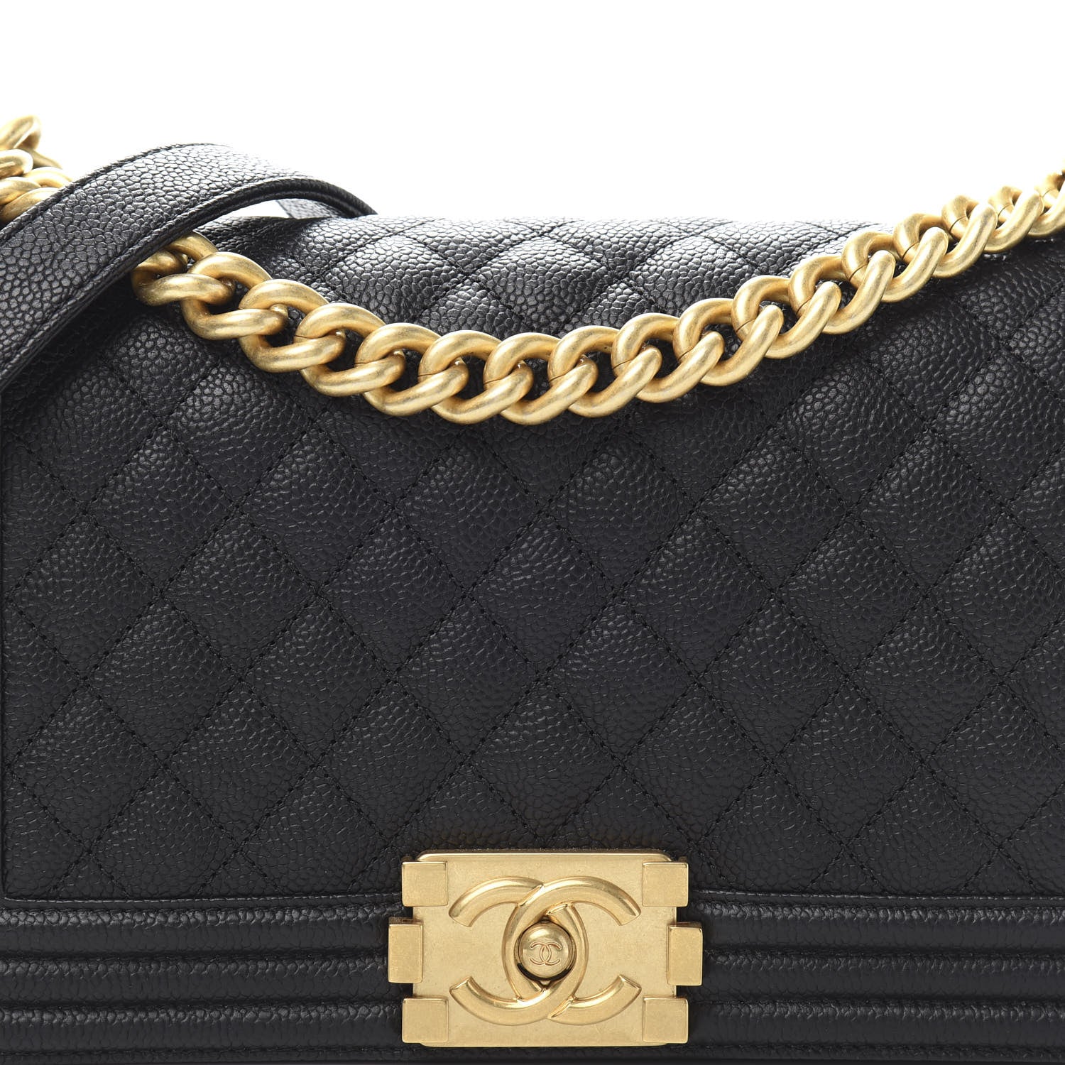 Chanel Caviar Quilted Medium Boy Flap Black 10 of 11