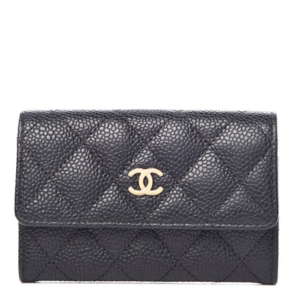 Chanel Caviar Quilted Flap Card Holder Black 1 of 14