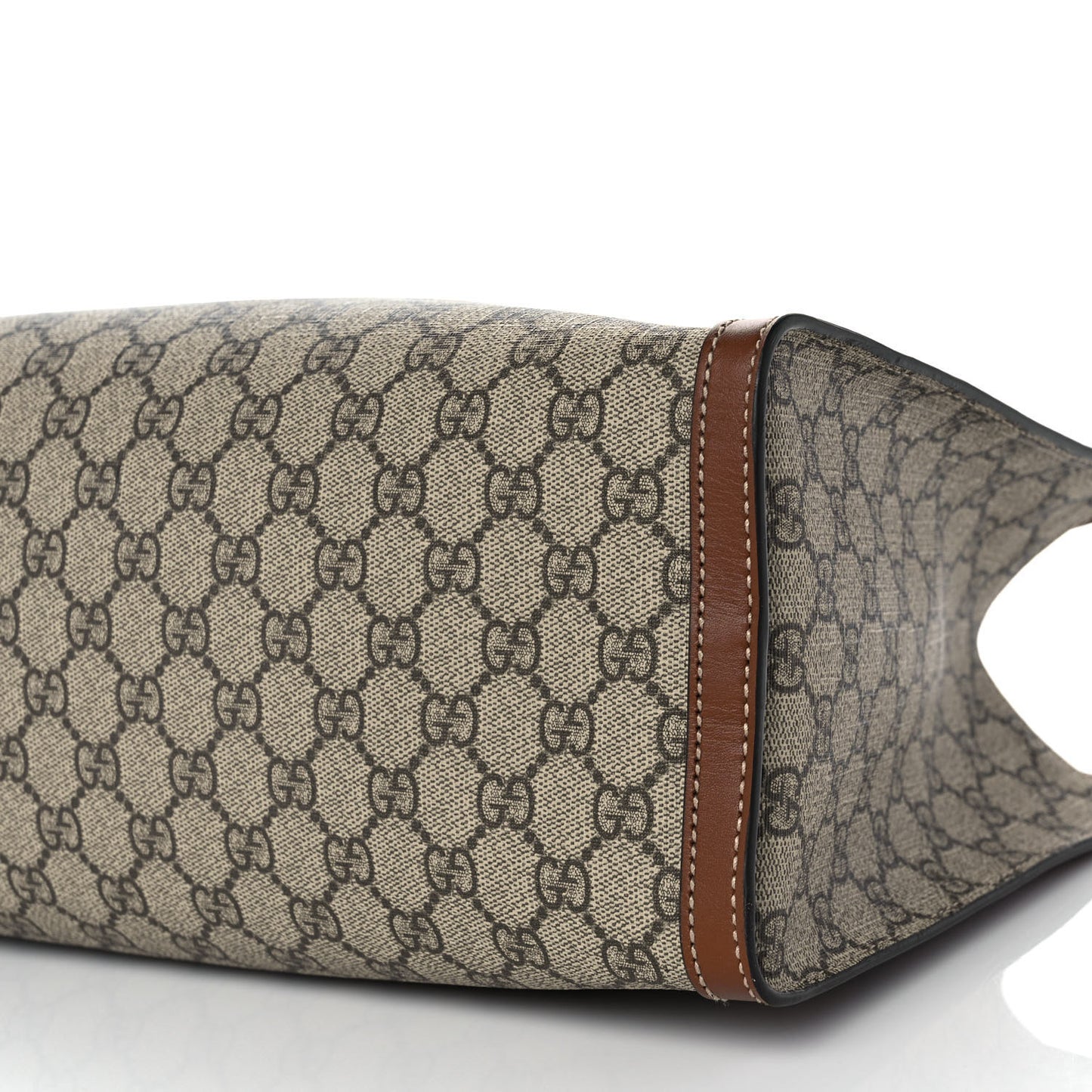 GG Supreme Monogram Medium Padlock Tote Beige Cuir