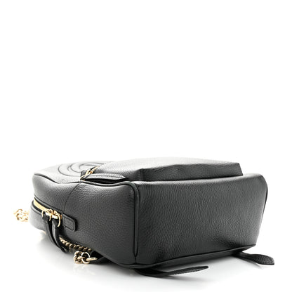 Gucci Pebbled Calfskin Soho Chain Backpack Black 4 of 17