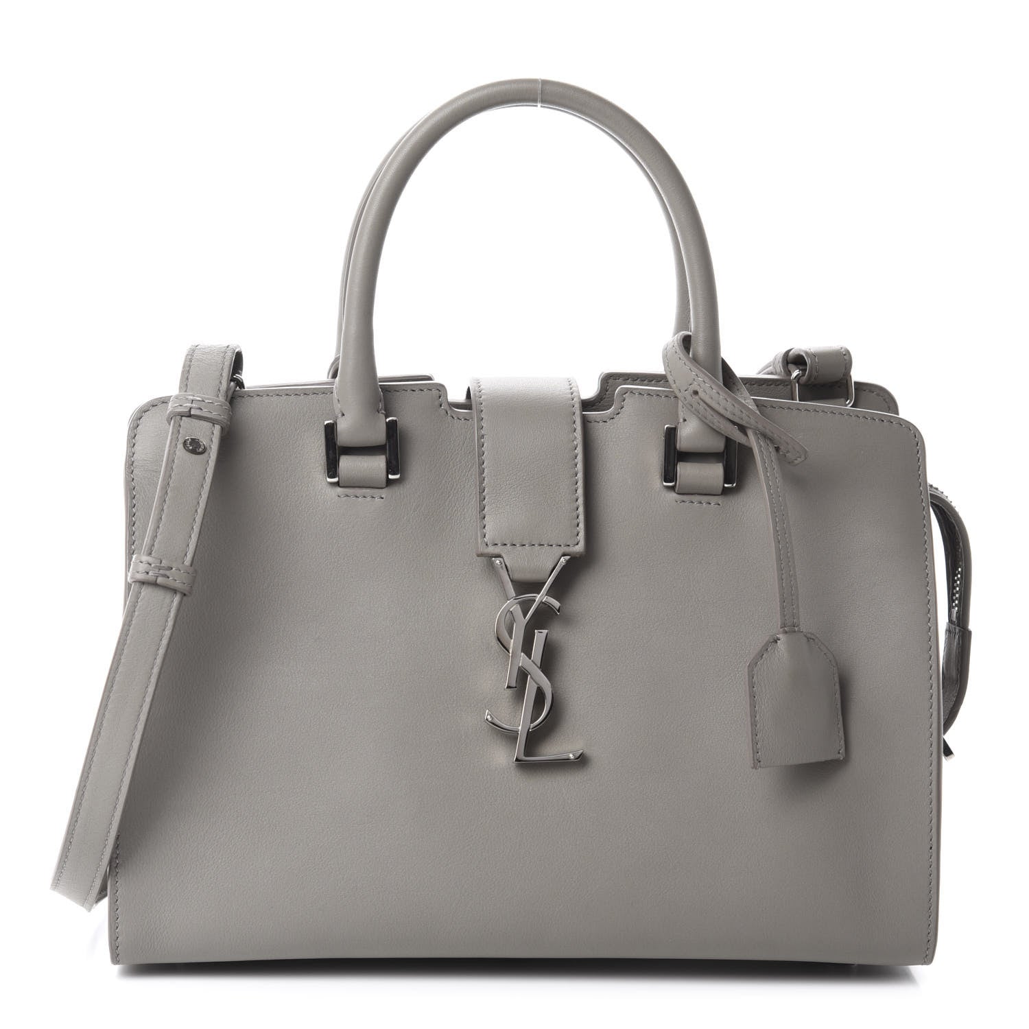 Saint Laurent Calfskin Monogram Baby Cabas Fog 1 of 14