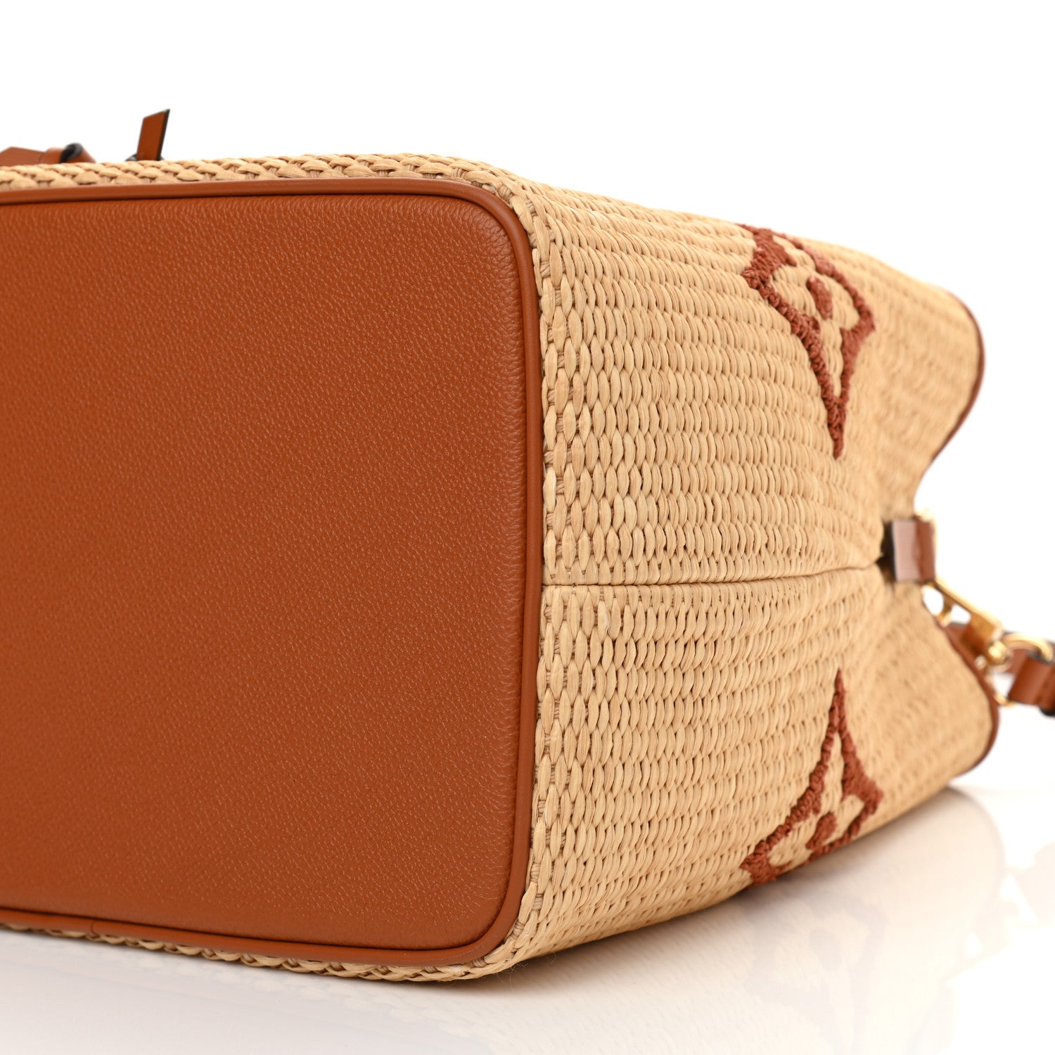 Louis Vuitton Raffia Calfskin Monogram Neonoe MM Tan 9 of 9