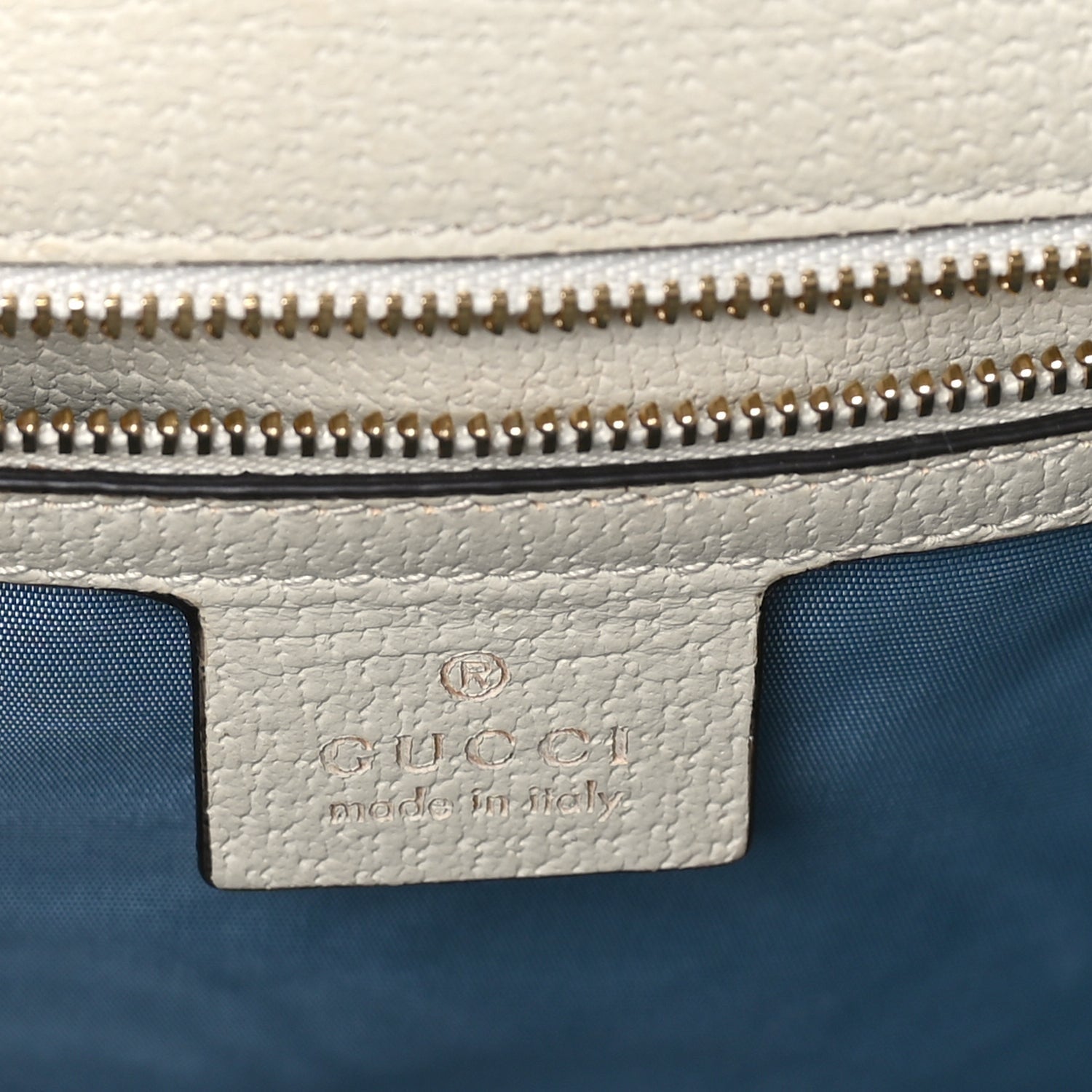 Gucci Textured Calfskin Bee Star Print Small Sylvie Shoulder Bag  Mystic White 5 of 7