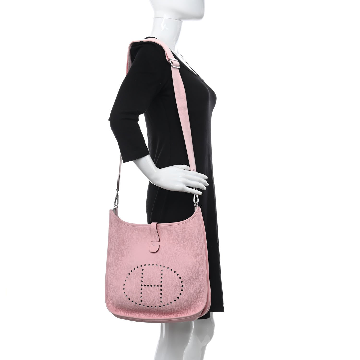 Hermes Taurillon Clemence Evelyne III GM Rose Sakura 2 of 14