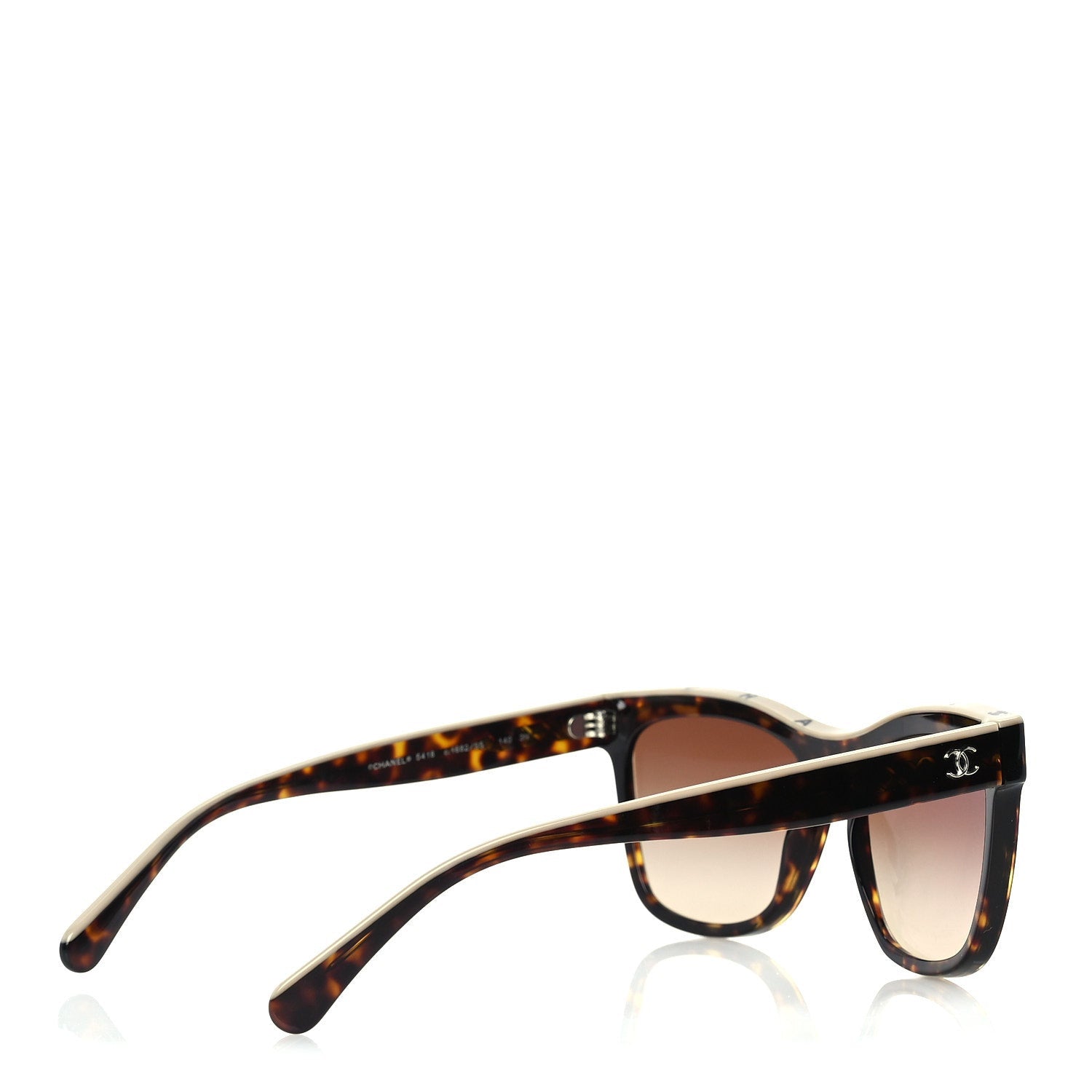 Chanel Acetate Logo Shield Sunglasses 5418  Tortoise 3 of 7