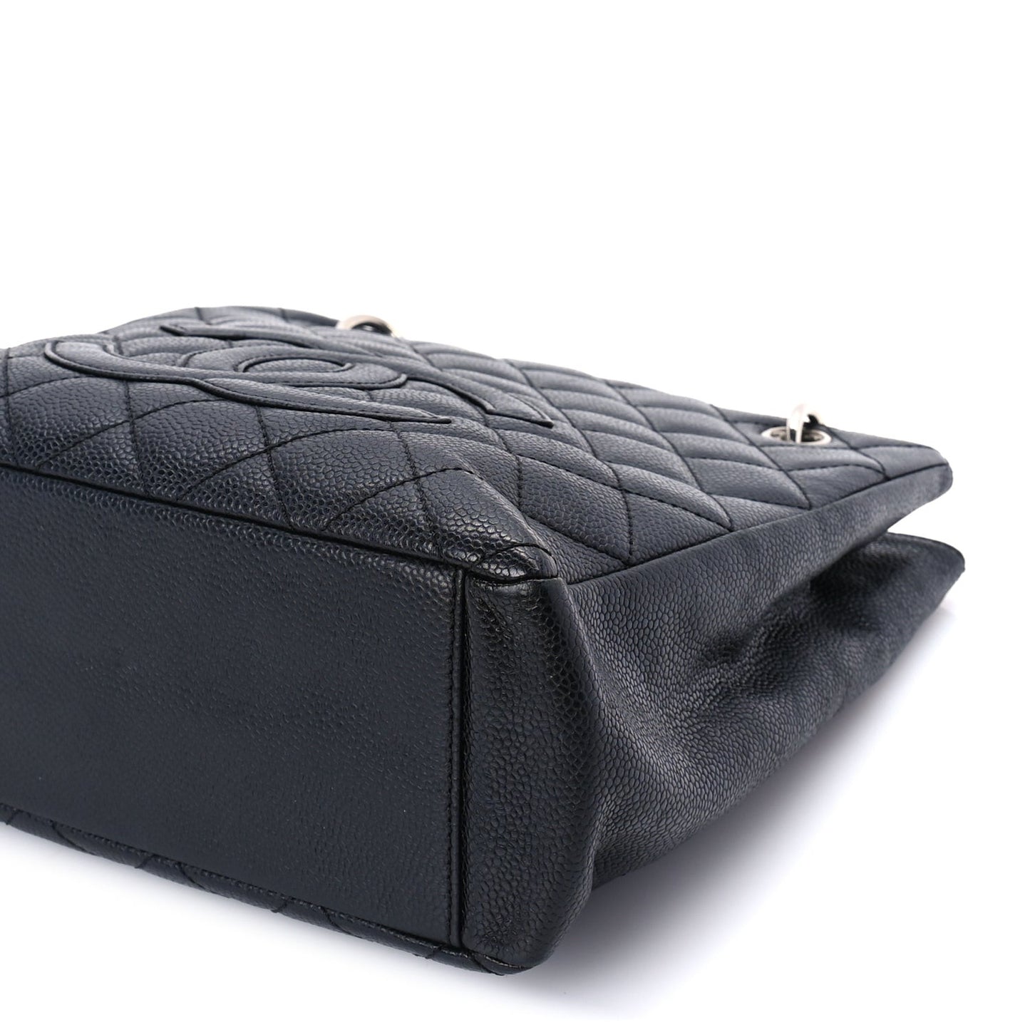 Caviar Quilted Petit Shopping Tote PST Black
