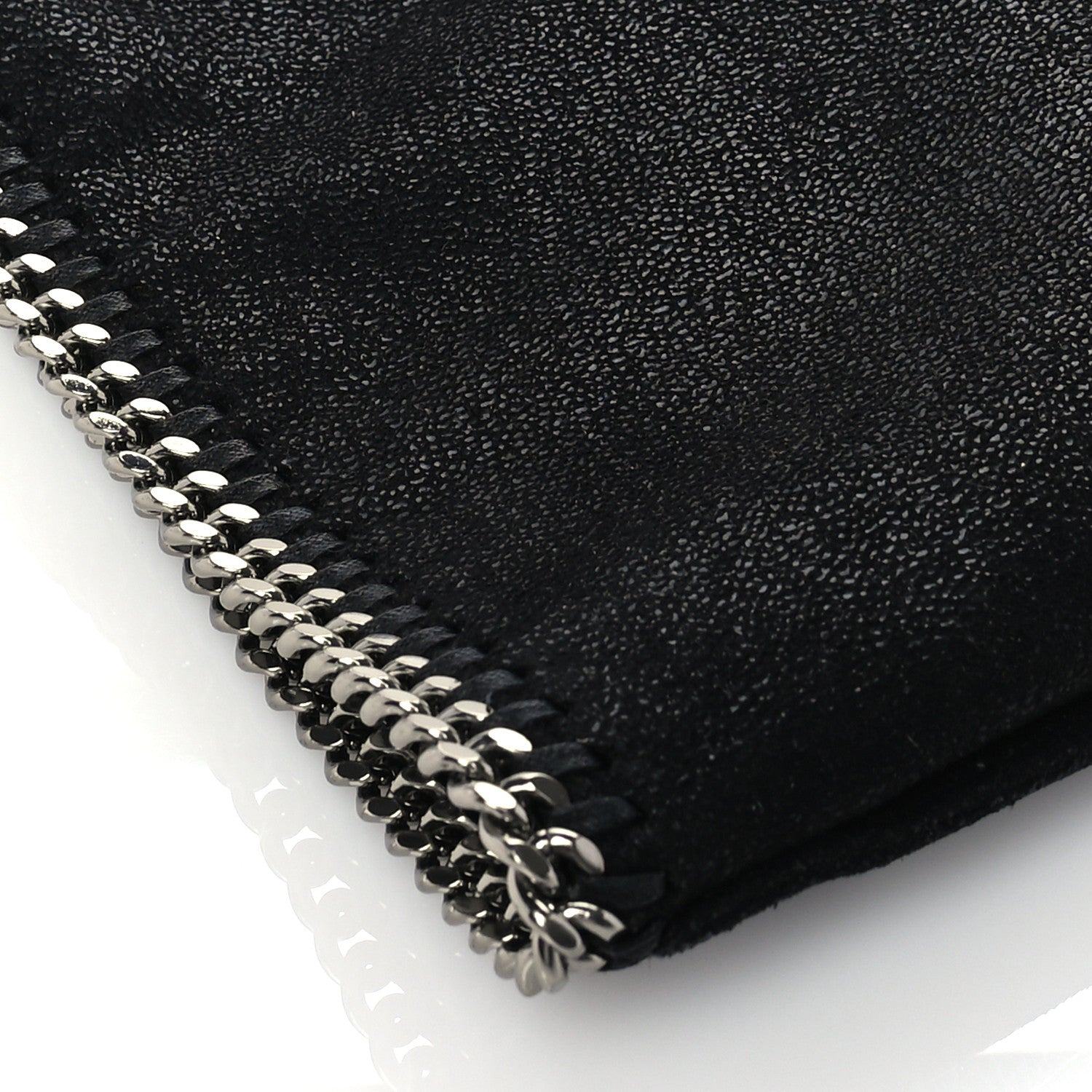 Stella McCartney Shaggy Deer Falabella Fold Over Clutch Black 7 of 8