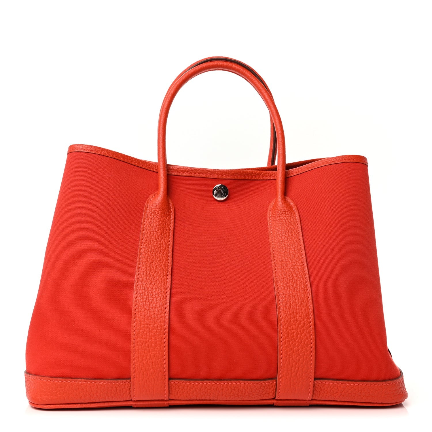 Hermes Toile Officier Negonda Garden Party 30 TPM Rouge Tomate Capucine 1 of 8