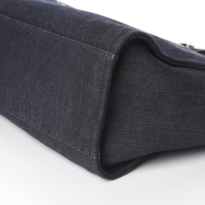 Chanel Denim Medium Deauville Tote Dark Blue 9 of 9