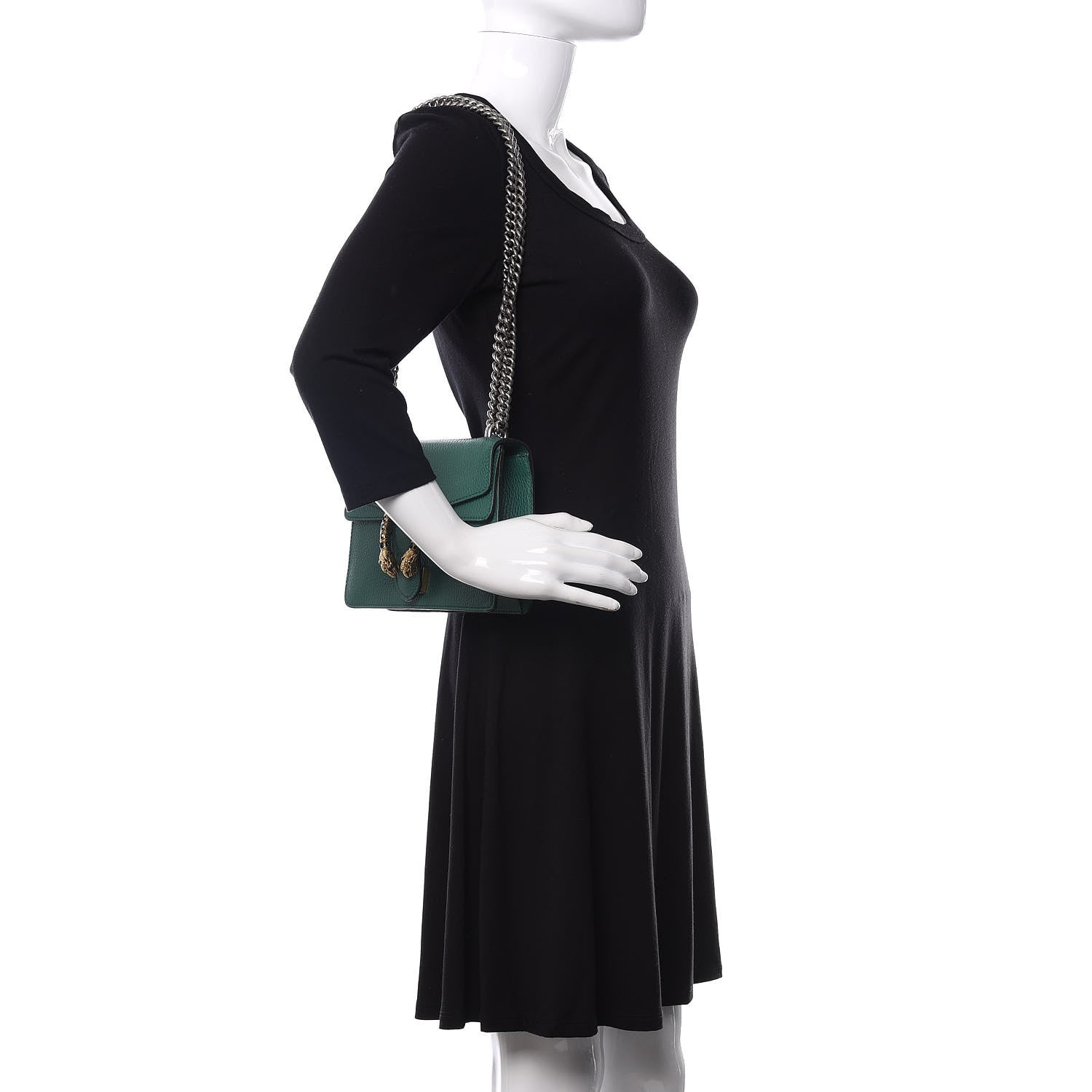 Gucci Calfskin Mini Dionysus Shoulder Bag Emerald 2 of 11