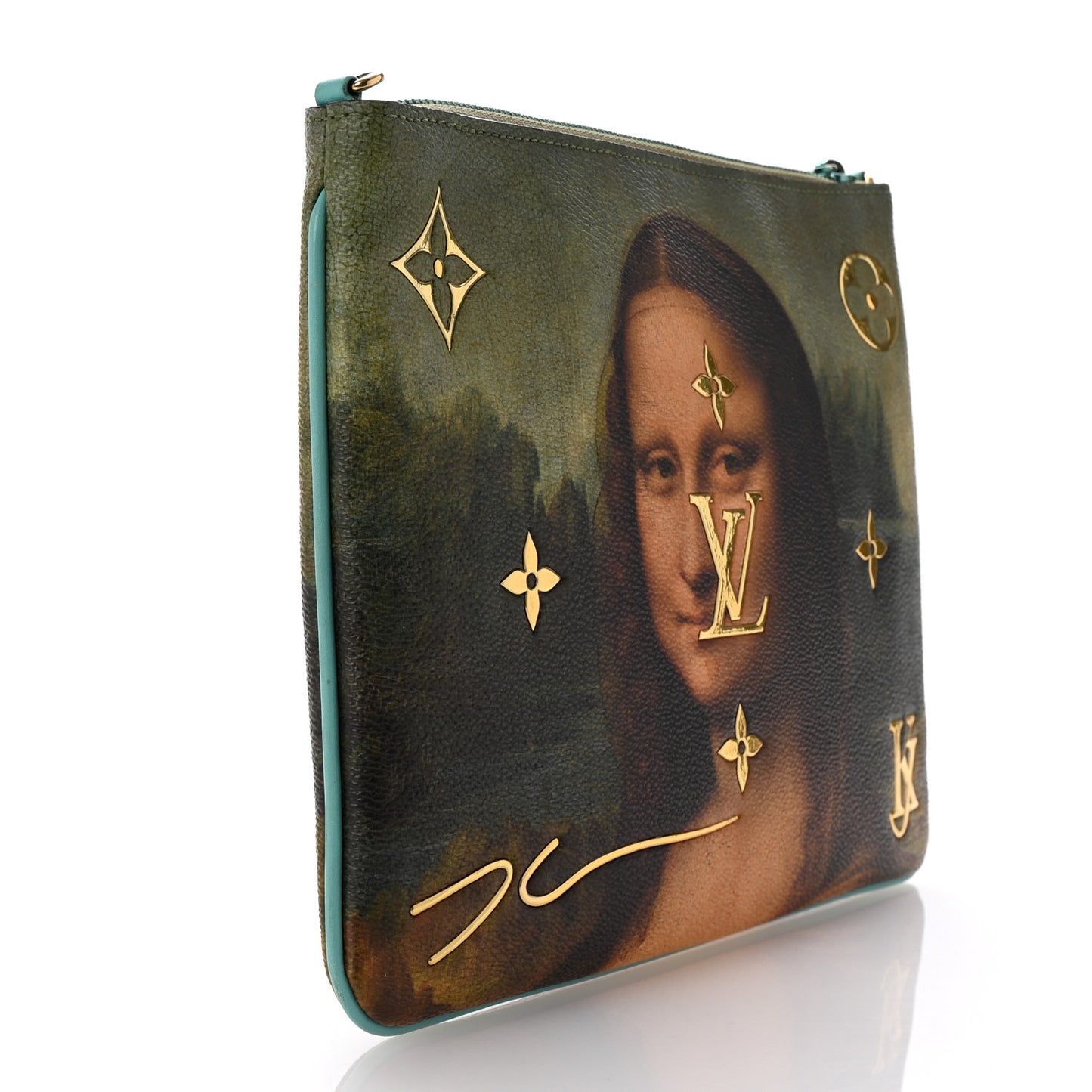Masters Da Vinci Pochette Clutch Vert D'eau