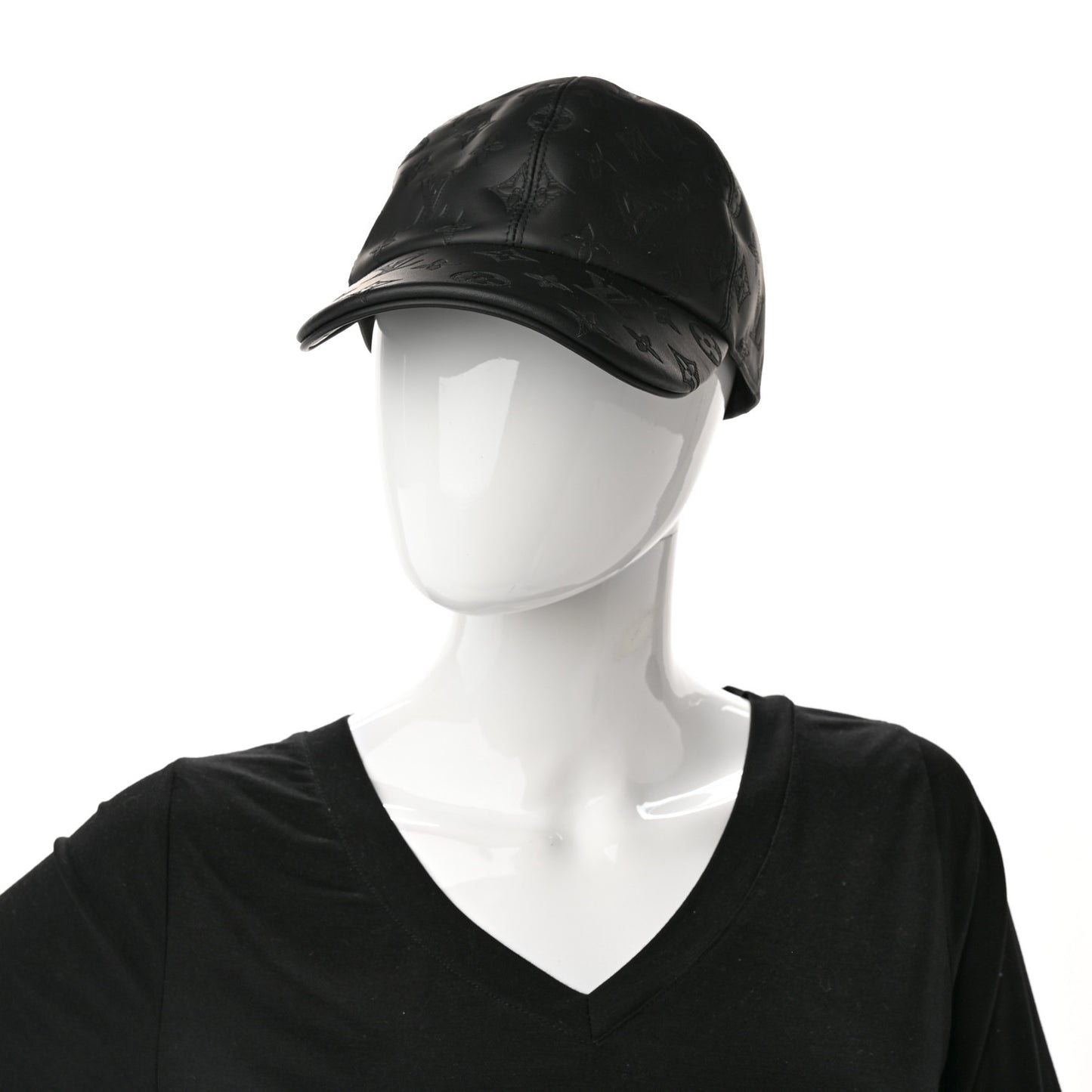 Calfskin Monogram Shadow Baseball Cap 60 Black