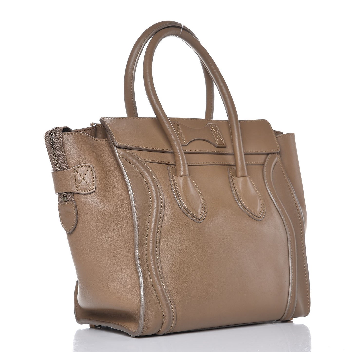 Smooth Calfskin Micro Luggage Camel