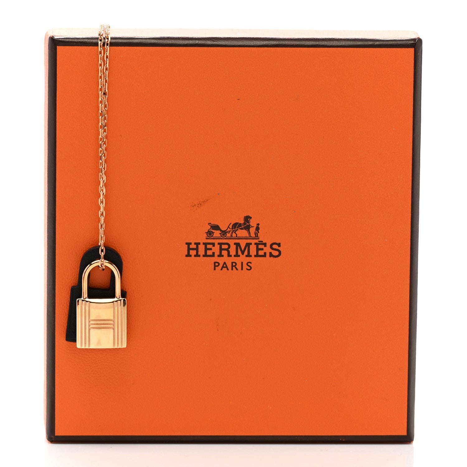 Hermes Swift Small O'Kelly Pendant Necklace Black 6 of 6