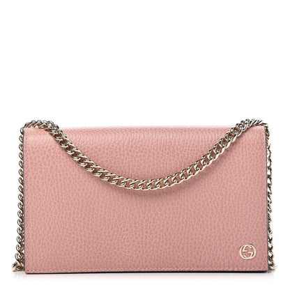 Gucci Dollar Calfskin Medium Betty Chain Wallet Soft Pink 1 of 10