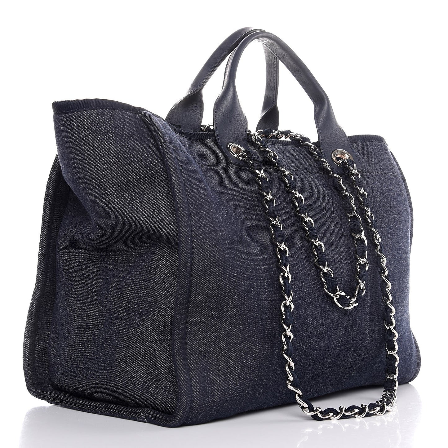 Denim Large Deauville Tote Dark Blue