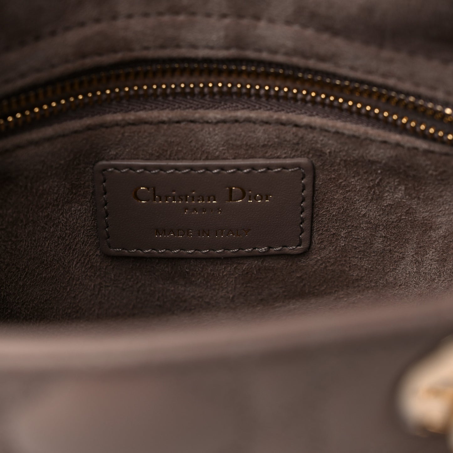 Lambskin Cannage Small My ABCDior Lady Dior Warm Taupe