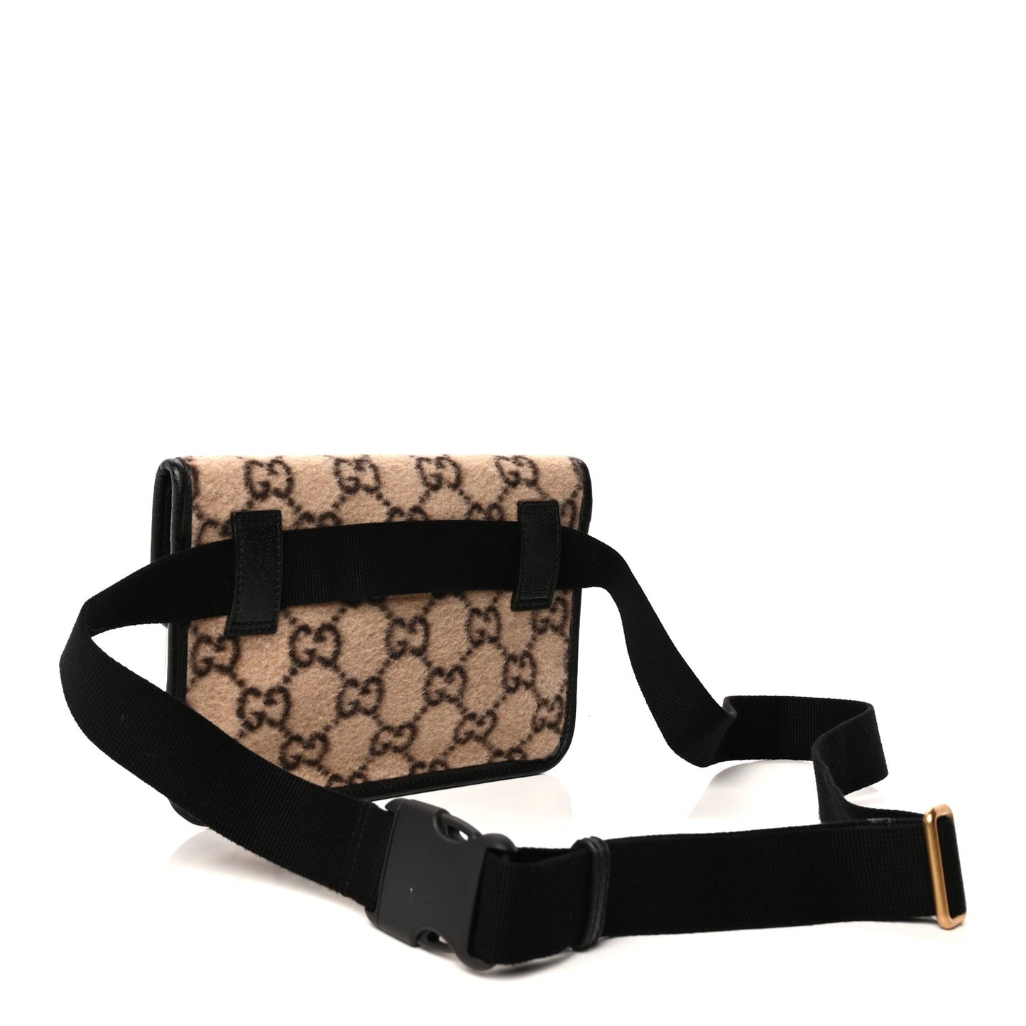 Covered Wool GG Monogram Slim Belt Bag  Beige
