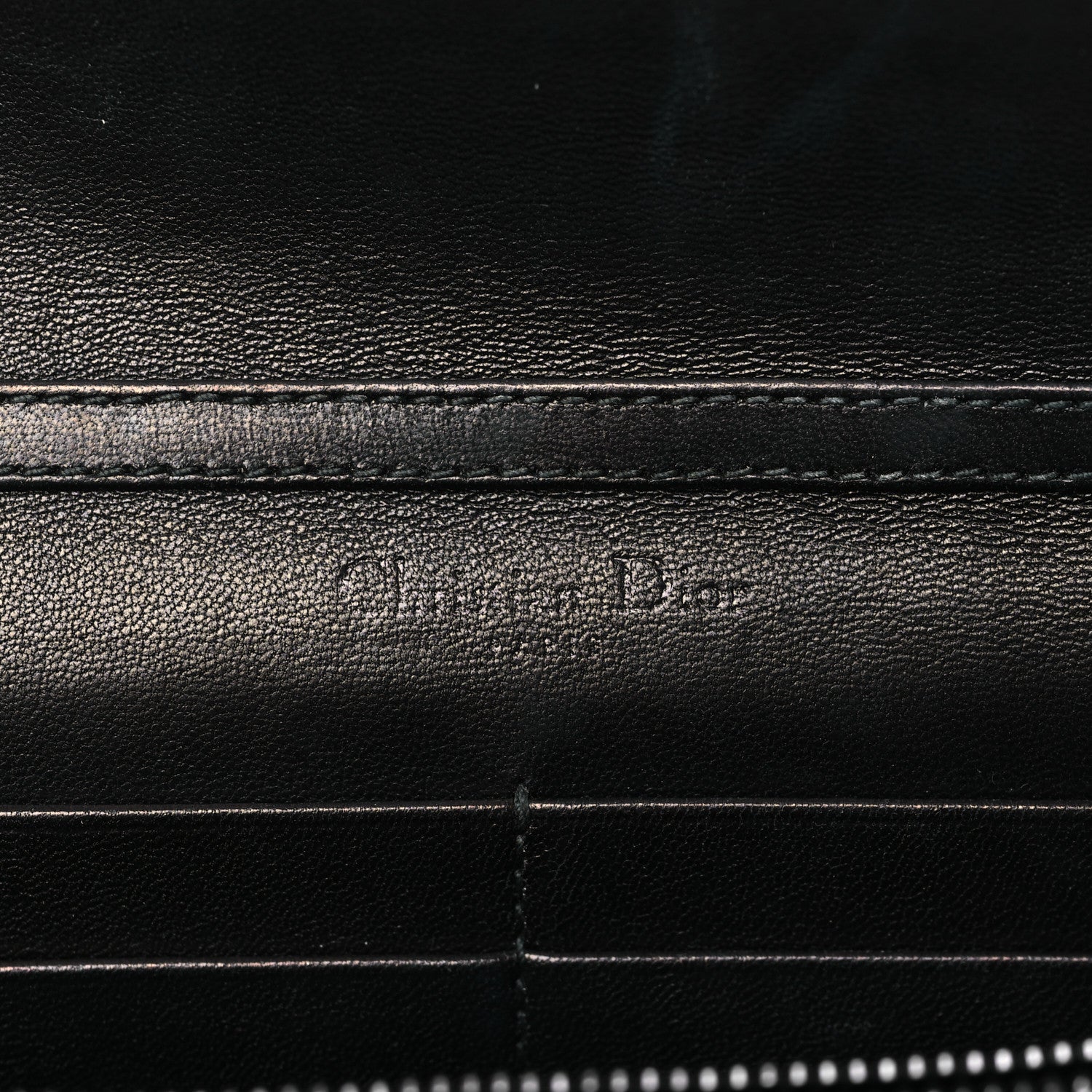 Christian Dior Smooth Lambskin Tribale Chain Wallet Black 6 of 9