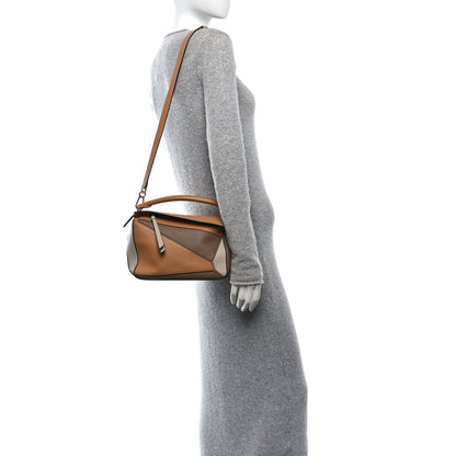 Loewe Calfskin Small Puzzle Bag Warm Desert Mink 2 of 7