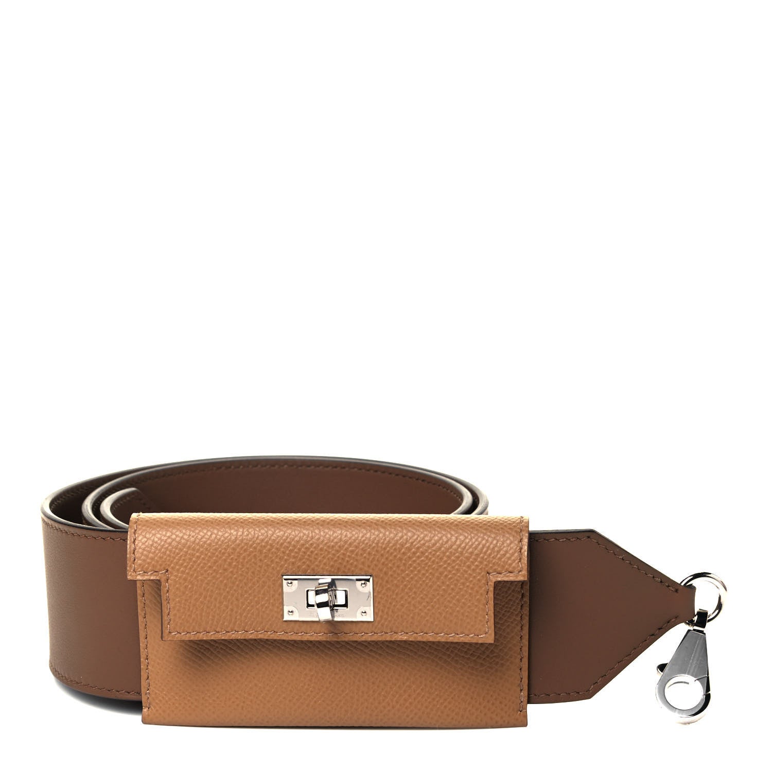 Hermes Swift Epsom Pocket Kelly Shoulder Strap Alezan Biscuit 1 of 4