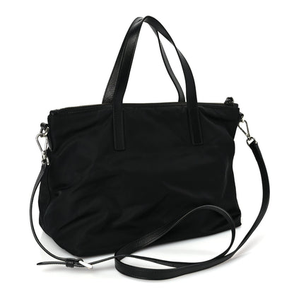 Prada Tessuto Nylon Saffiano Vela Robot Tote Black 2 of 8