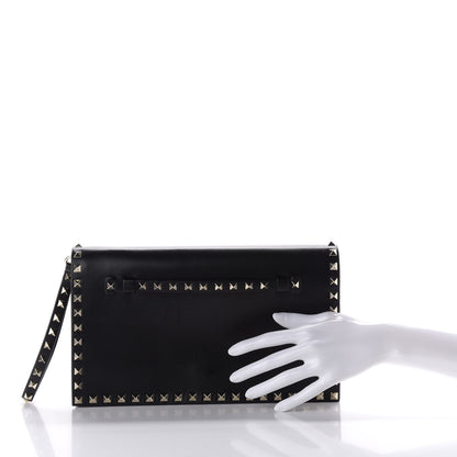 Valentino Garavani Nappa Rockstud Wristlet Clutch Black 2 of 8