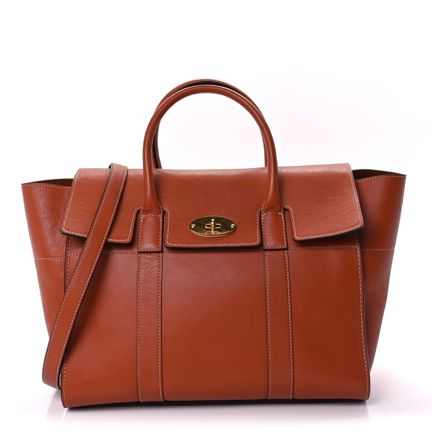Mulberry Silky Calfskin New Bayswater  Red Clay 1 of 8