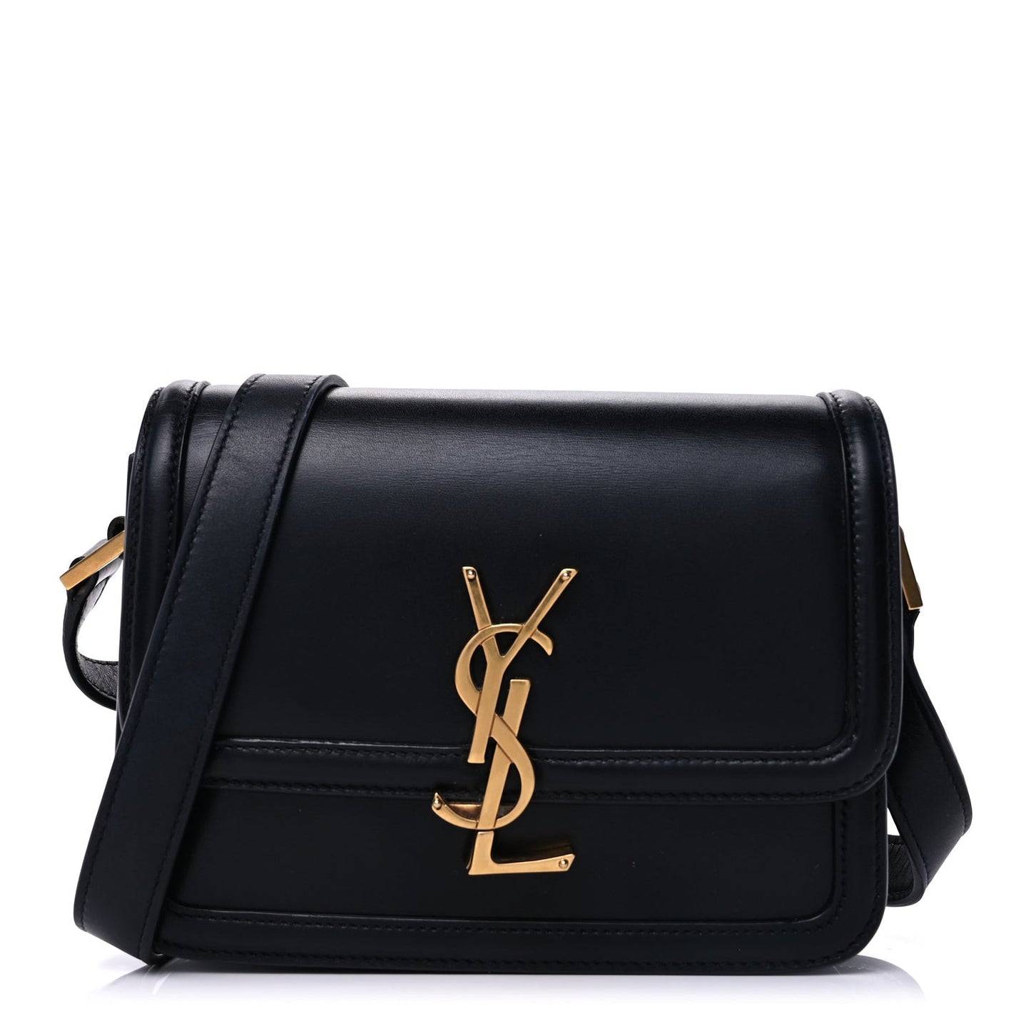 Box Calfskin Monogram Medium Solferino Satchel  Black