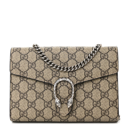 Gucci GG Supreme Monogram Mini Dionysus Chain Wallet Beige Taupe 1 of 13