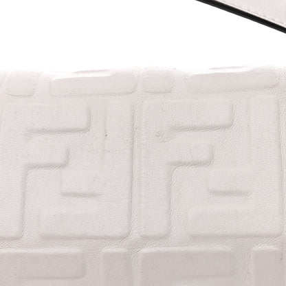Fendi Nappa FF 1974 Embossed Baguette White 21 of 23