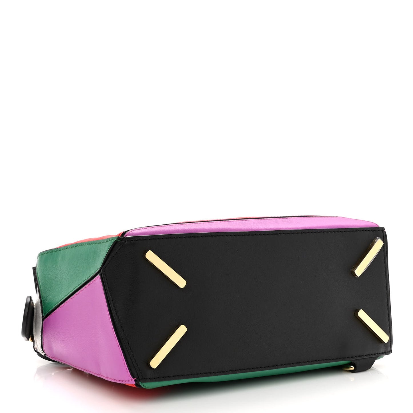 Calfskin Small Puzzle Bag Multicolor Black