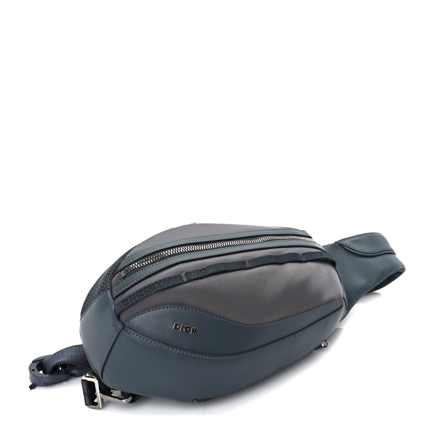 Calfskin Nylon Scarab Sling Bag  Grey
