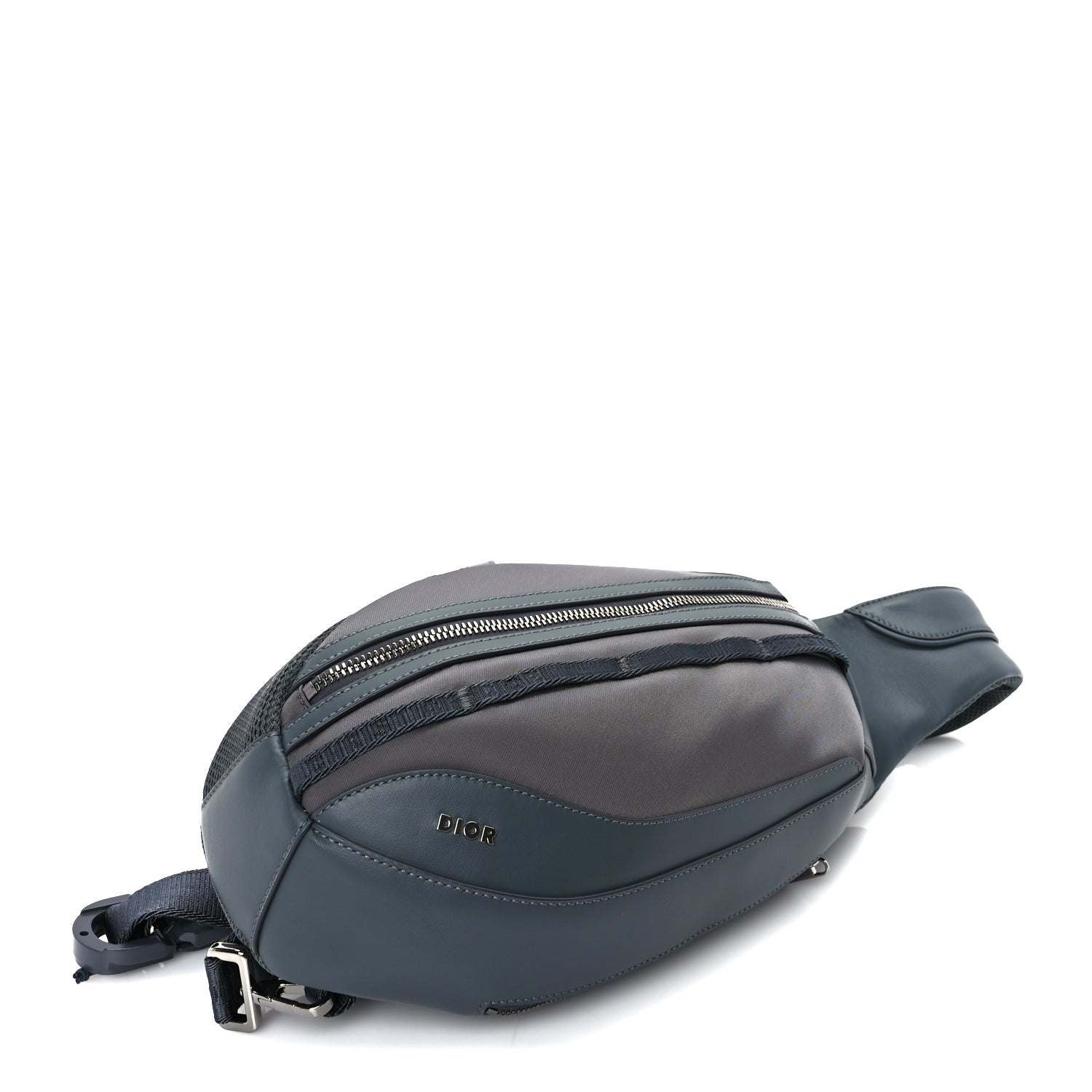Christian Dior Calfskin Nylon Scarab Sling Bag  Grey 3 of 8