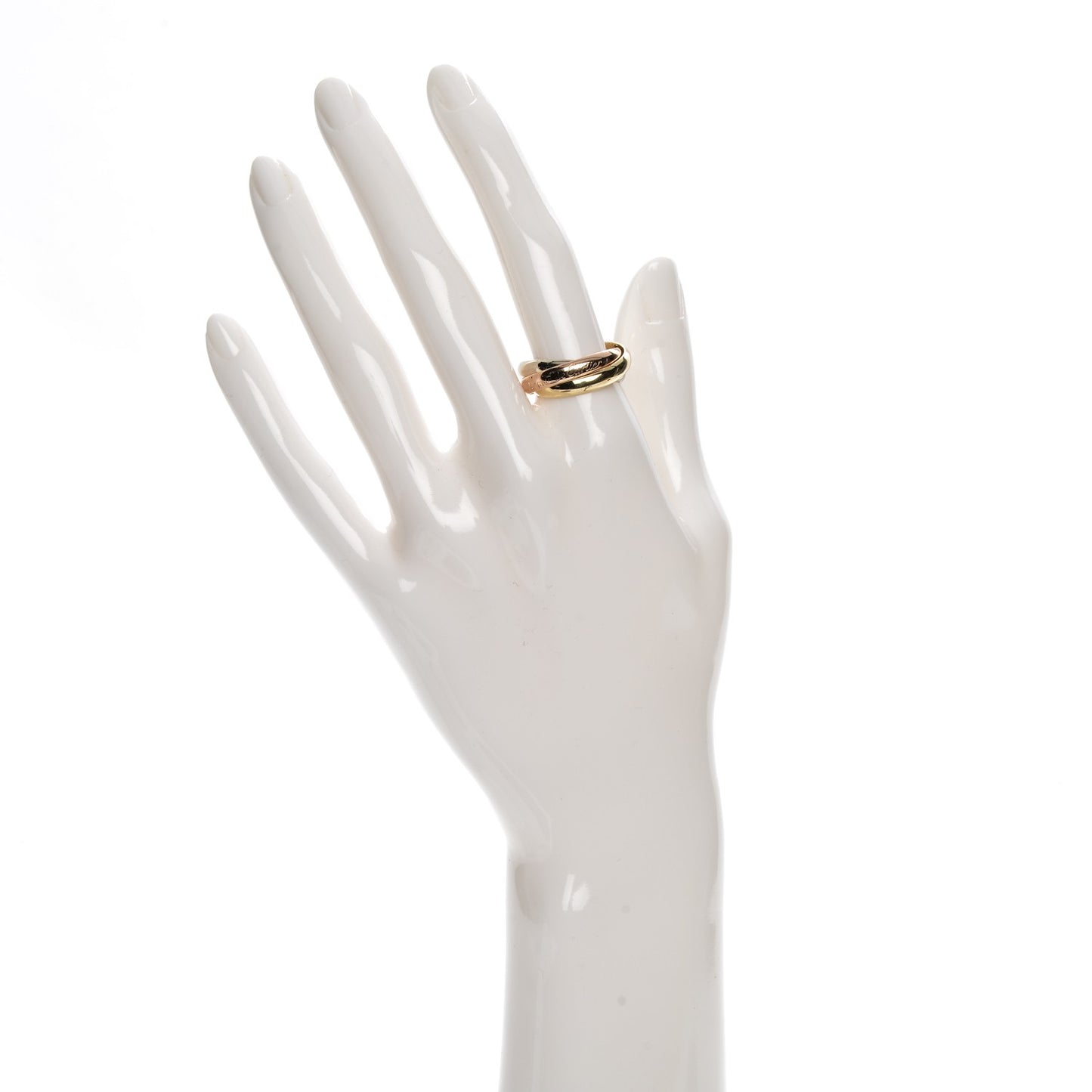 18k Pink Yellow White Gold Les Must De Trinity Ring 56 7.50