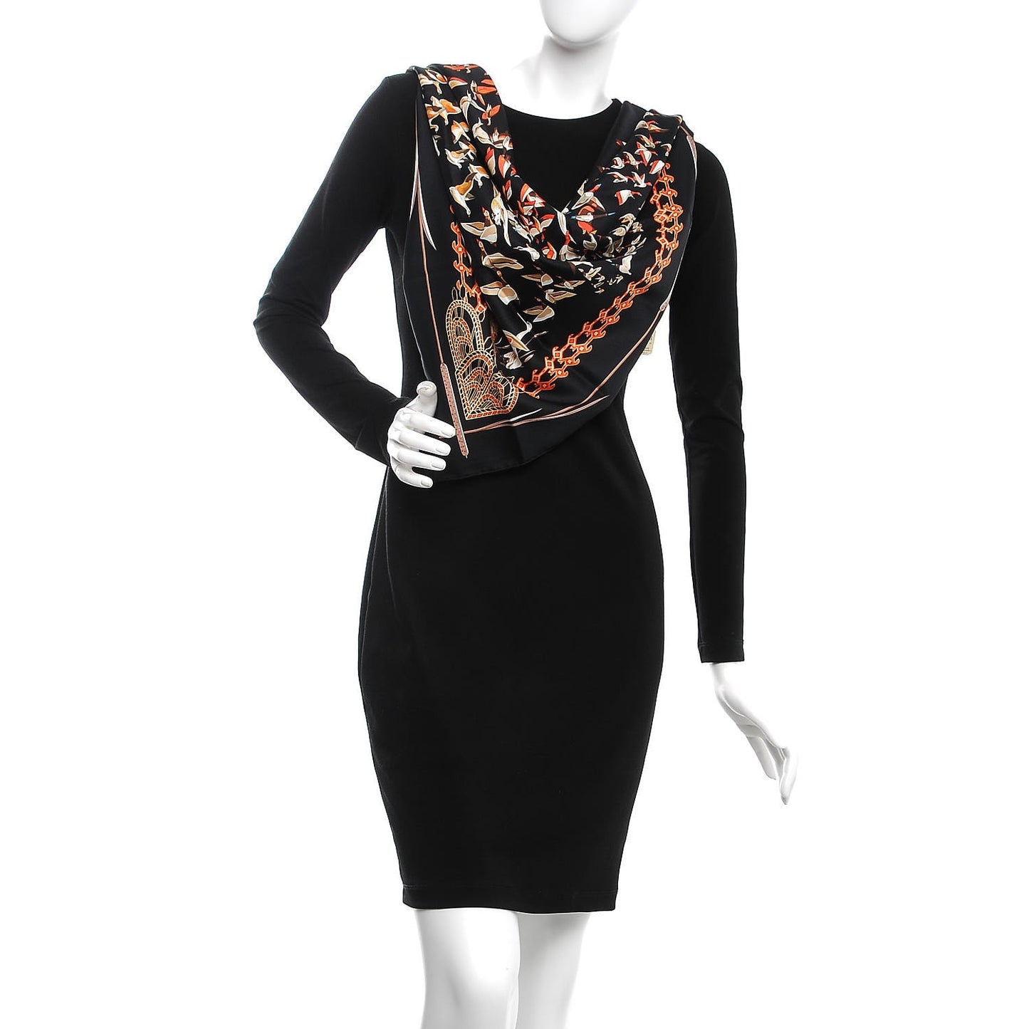 Silk Libres Comme L' Air Scarf 90 Noir Orange