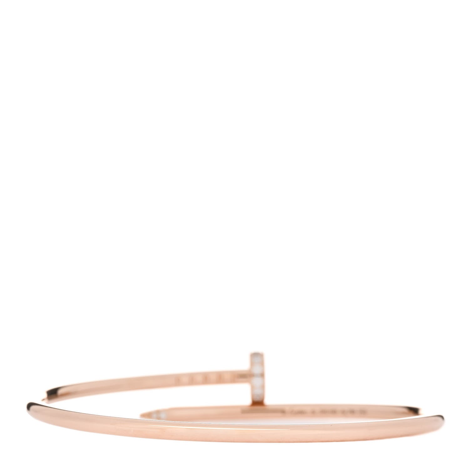 Cartier 18K Pink Gold Diamond Small Juste Un Clou Bracelet 15 2 of 4