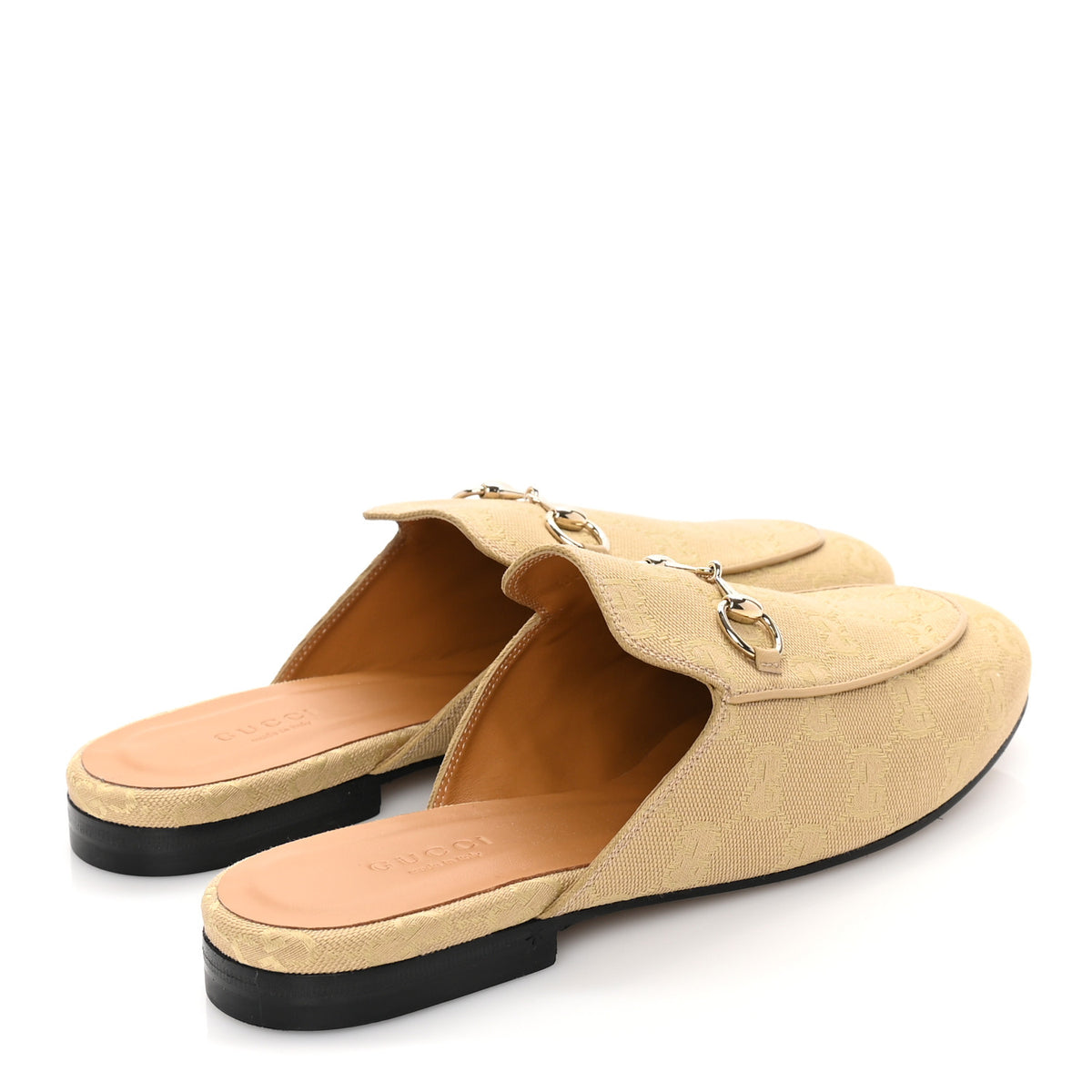 Gucci GG Monogram Canvas Womens Princetown Slippers 37.5 Egypt Salt 4 of 7