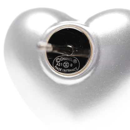 Chanel Pearl Crystal CC Heart Earrings Gold 4 of 4