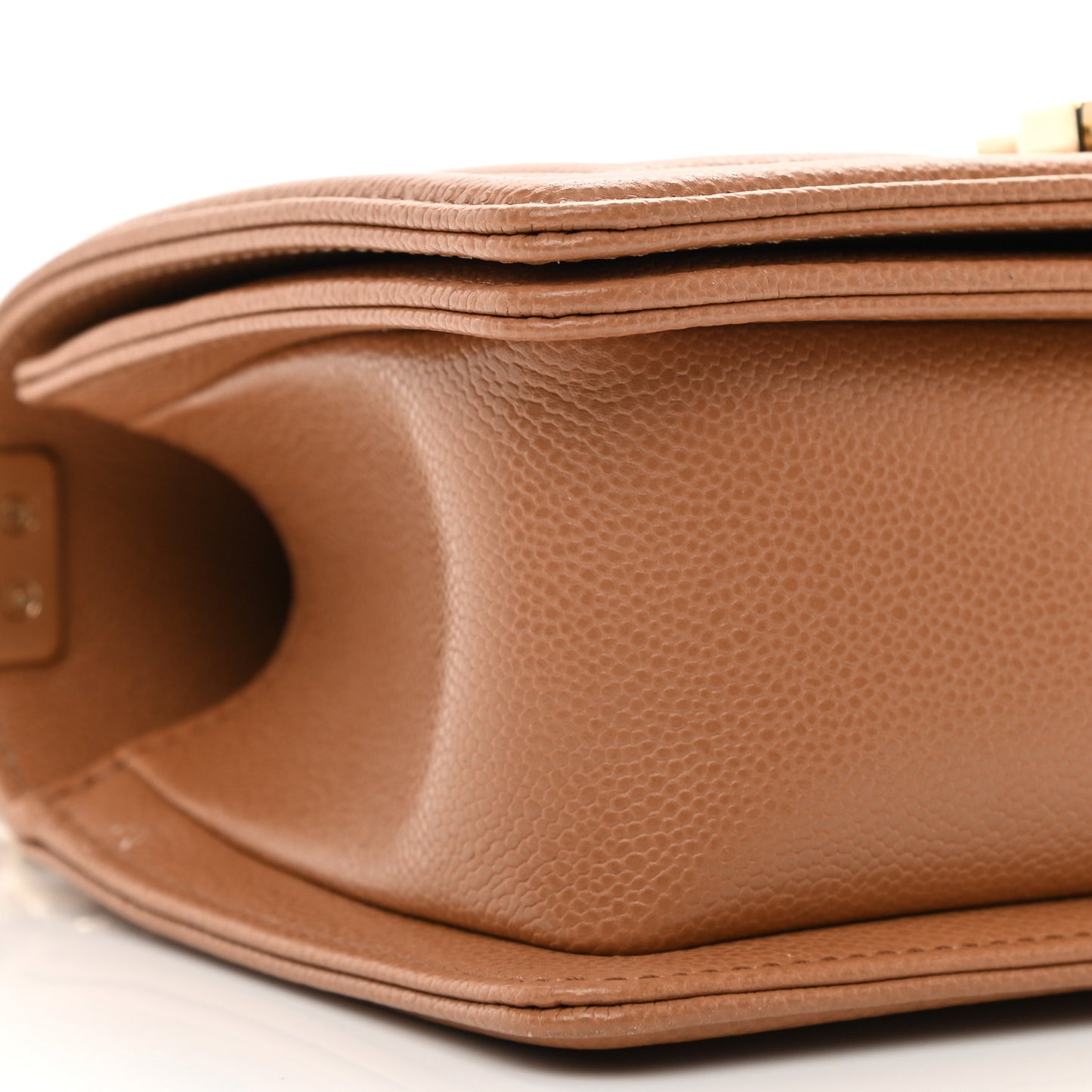 Caviar Quilted Small Boy Flap Brown