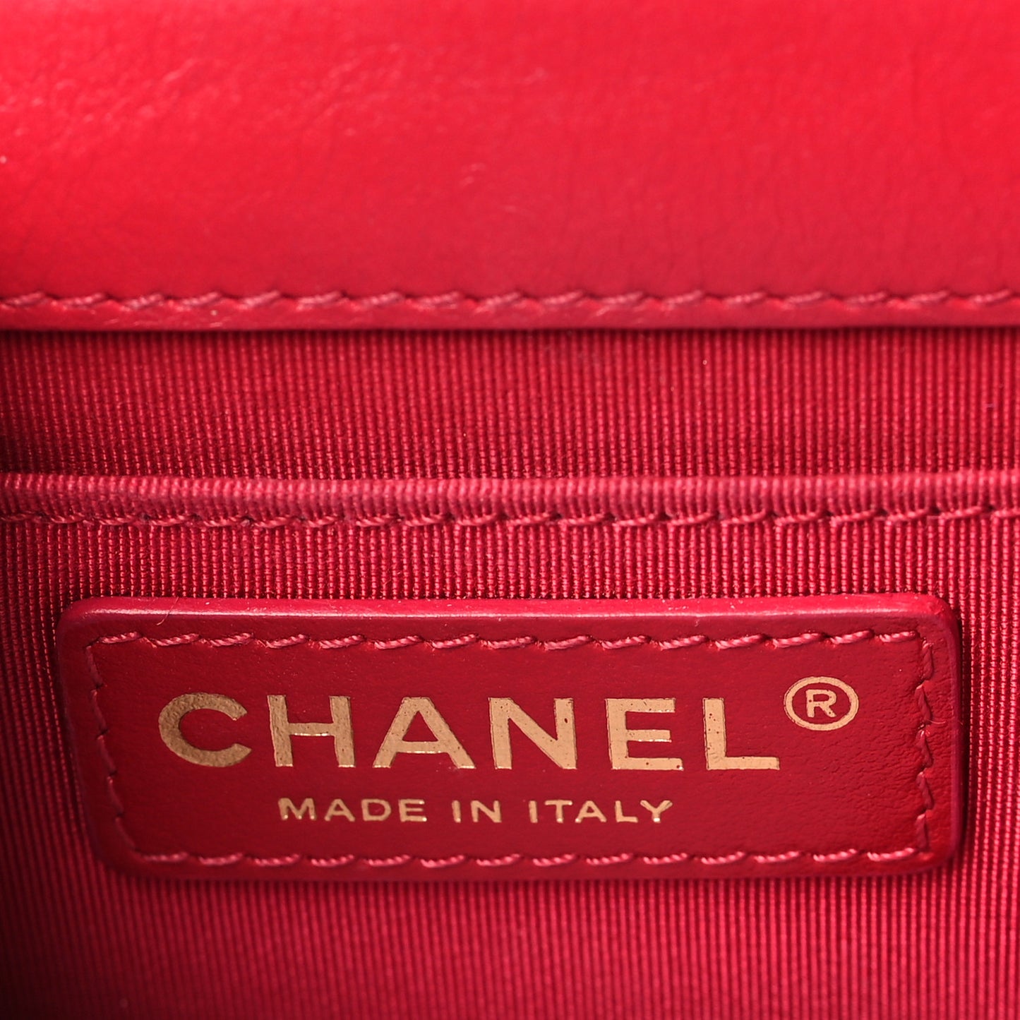 Calfskin Quilted Everyday Chic Single Flap Red