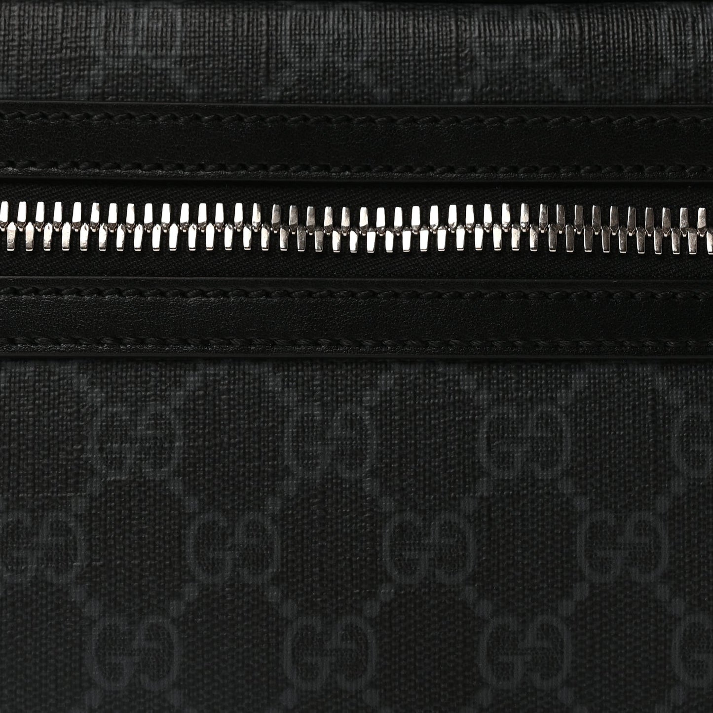 Soft GG Supreme Monogram Web Belt Bag Black Grey