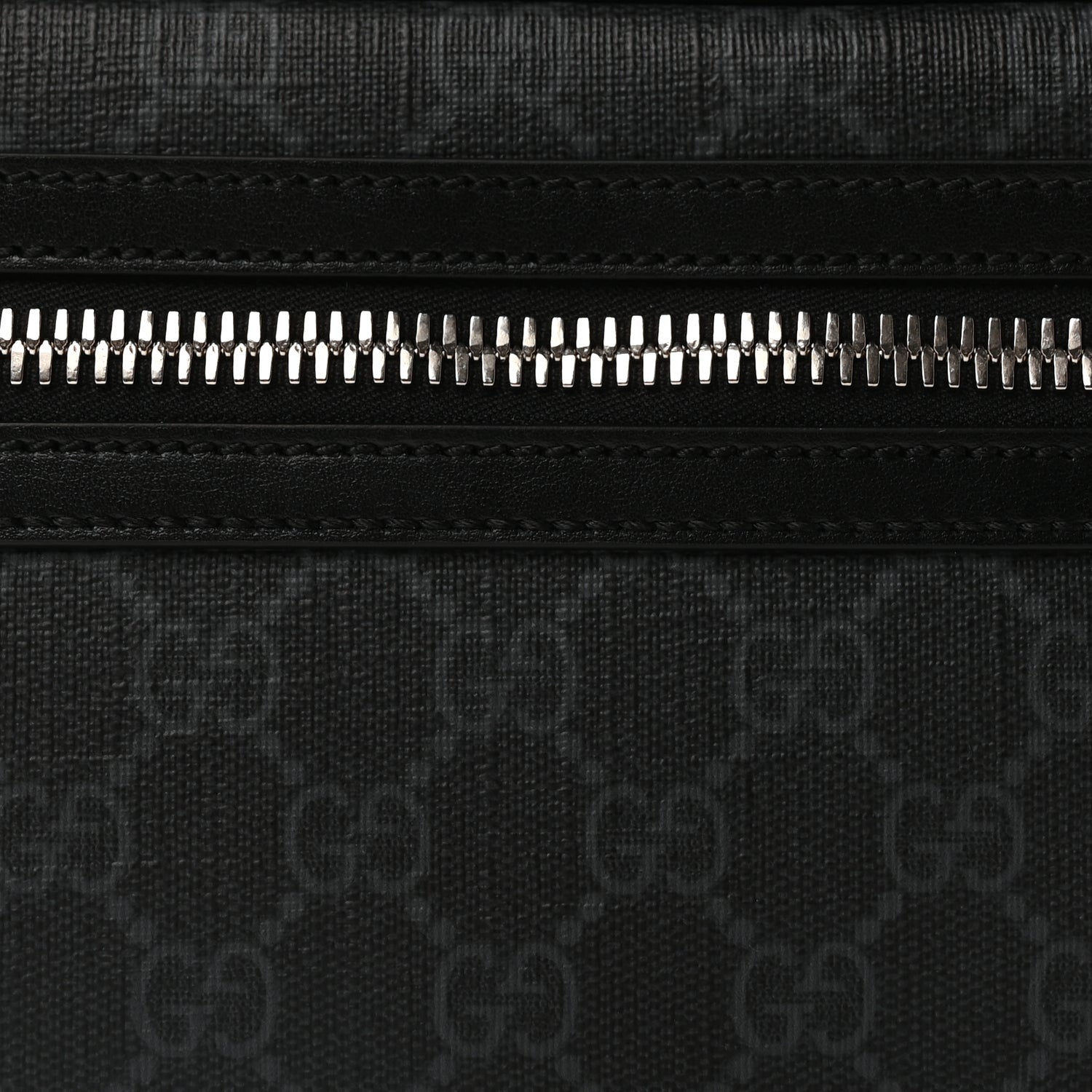 Gucci Soft GG Supreme Monogram Web Belt Bag Black Grey 6 of 8