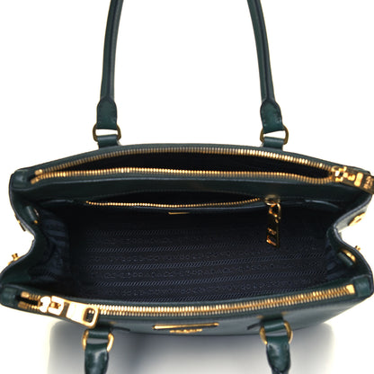 Prada Saffiano Small Galleria Double Zip Tote Smeraldo 5 of 9