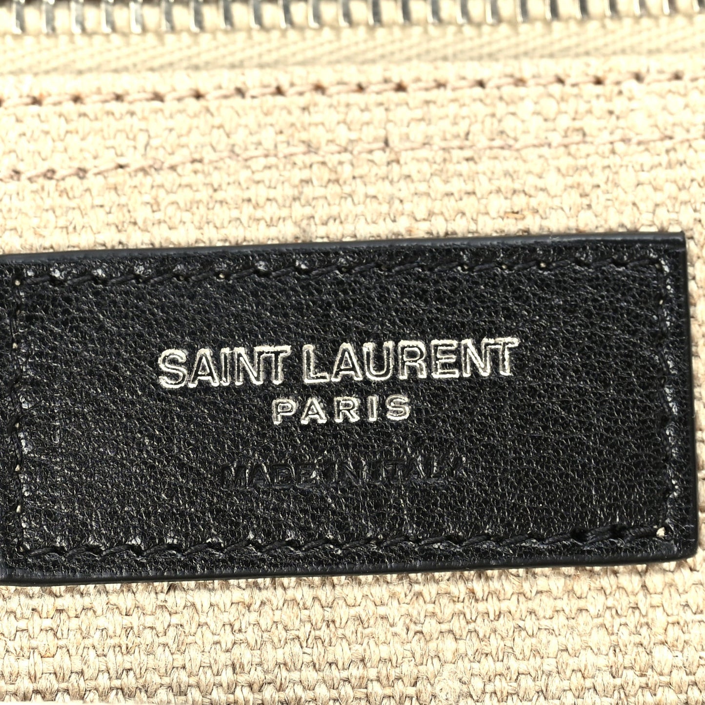 Linen Calfskin Small Rive Gauche Tote  Optic White