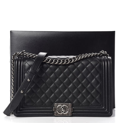 Chanel Calfskin Quilted New Medium Boy Flap Black 10 of 10