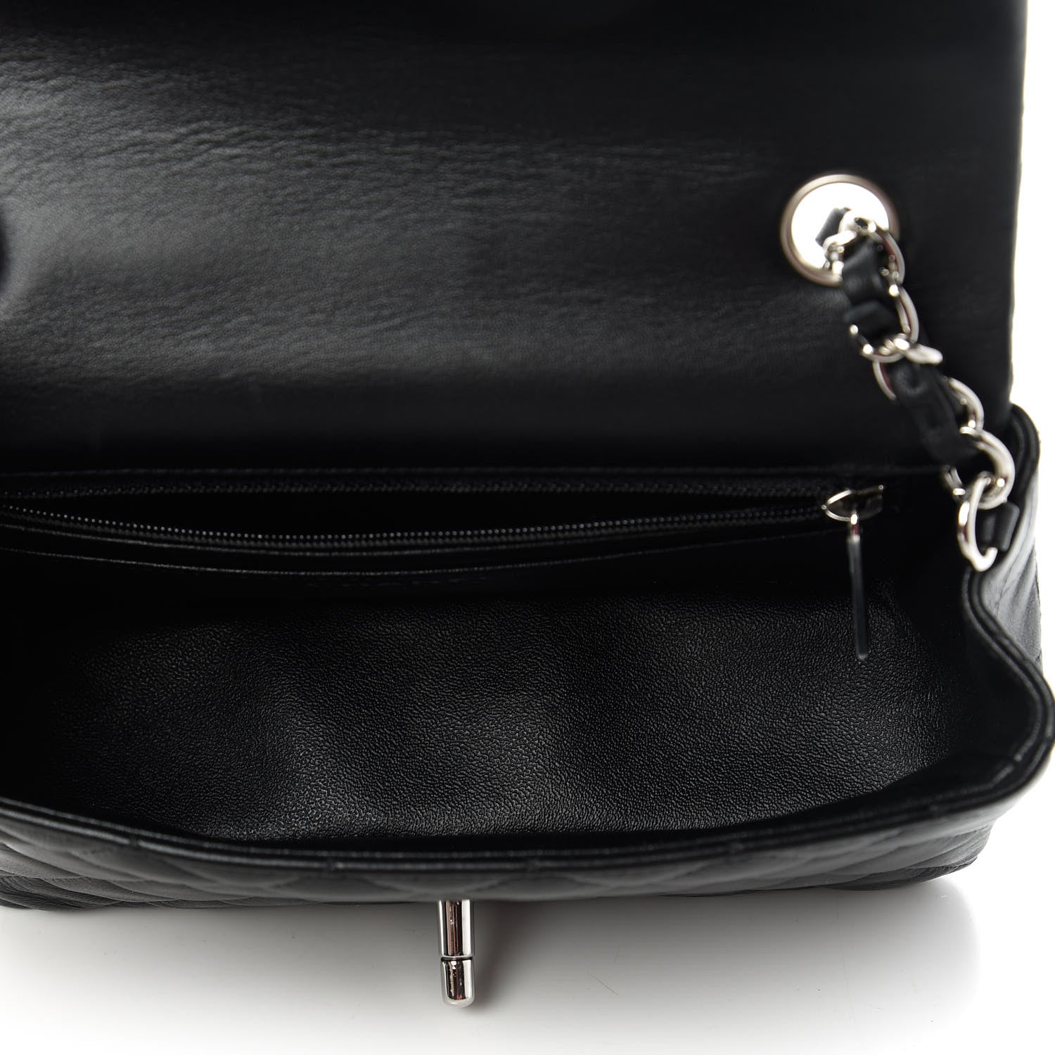 Chanel Lambskin Quilted Mini Rectangular Flap Black 5 of 10