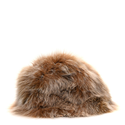 Fendi Fox Fur Bucket Hat M Camel 5 of 8